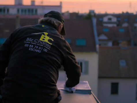 Bilz - sur un toit